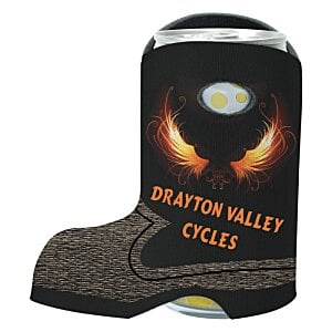 Additional Image 1 - a black boot with orange and black text