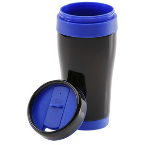 Additional Image 1 - a black and blue travel mug