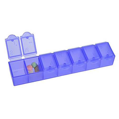 Additional Image 1 - a blue plastic container with a few compartments