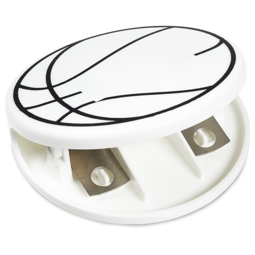 Additional Image 1 - a white round object with a black design on it