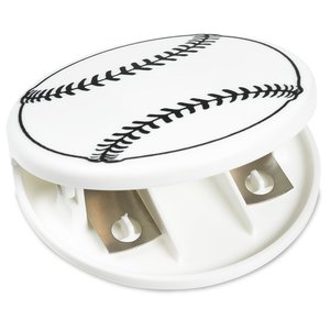 Additional Image 1 - a white baseball with black stitching