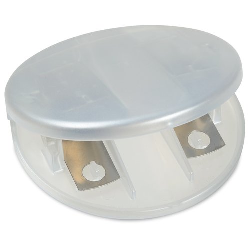 Additional Image 1 - a round white object with a silver lid