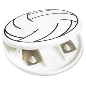 Additional Image 1 - a white circular object with a black design on it