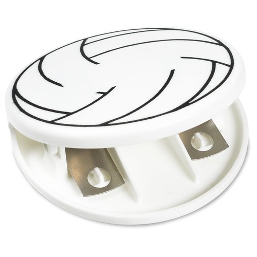 Additional Image 1 - a white circular object with a black design on it