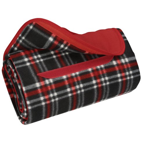 Additional Image 1 - a red and black plaid blanket