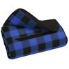 View Image 2 of 3 of Roll-Up Blanket - Blue/Black Plaid with Black Flap