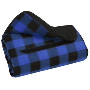 Additional Image 1 - a blue and black plaid blanket