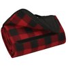 View Image 2 of 3 of Roll-Up Blanket - Red/Black Plaid with Black Flap