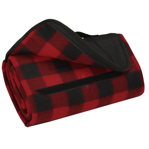 Additional Image 1 - a red and black plaid blanket