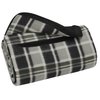 View Image 2 of 3 of Roll-Up Blanket - Black/Gray Plaid with Black Flap