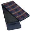 View Image 3 of 4 of Roll-Up Blanket - Blue Plaid with Blue Flap