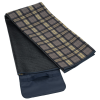 View Image 3 of 4 of Roll-Up Blanket - Natural Plaid with Blue Flap