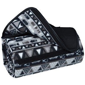 Additional Image 3 - a black and white folded blanket