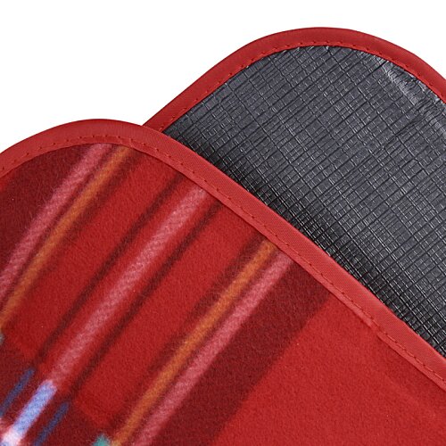 Additional Image 2 - a close up of a red and grey oven mitt