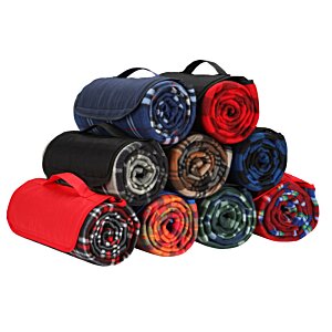 Additional Image 1 - a stack of colorful blankets