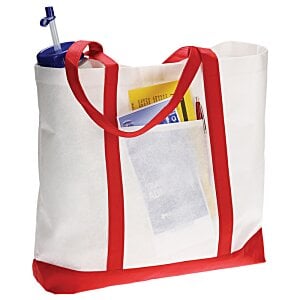 Additional Image 2 - a white and red bag with a red strap