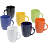 a group of colorful mugs