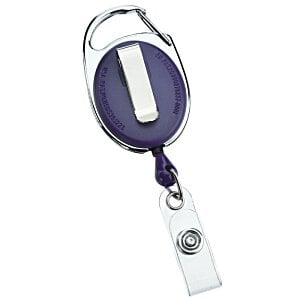 Additional Image 1 - a black and silver retractable badge