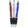 a group of pens on a white background