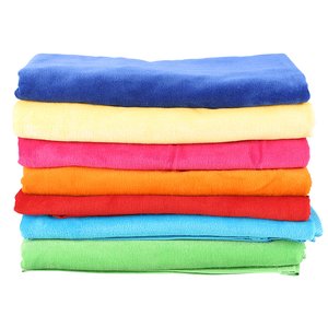 Additional Image 1 - a stack of colorful towels
