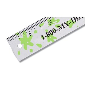 Additional Image 3 - a white ruler with green and black designs