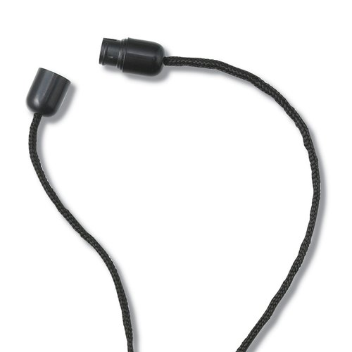 Additional Image 1 - a black wire with a black earbuds