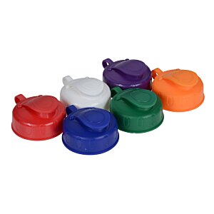 Additional Image 1 - a group of colorful plastic caps