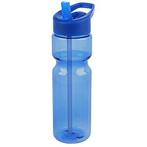 Additional Image 1 - a blue water bottle with a blue lid