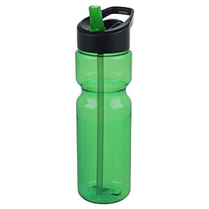 Additional Image 1 - a green water bottle with a black straw