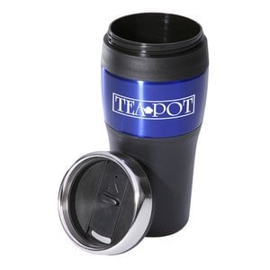 Additional Image 1 - a black and blue travel mug