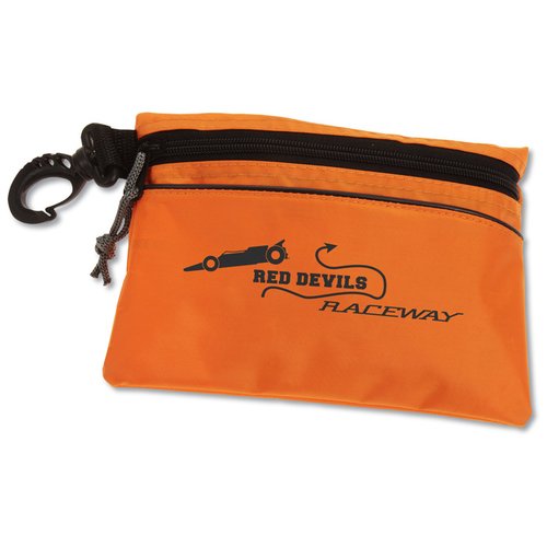 Additional Image 3 - an orange zippered pouch