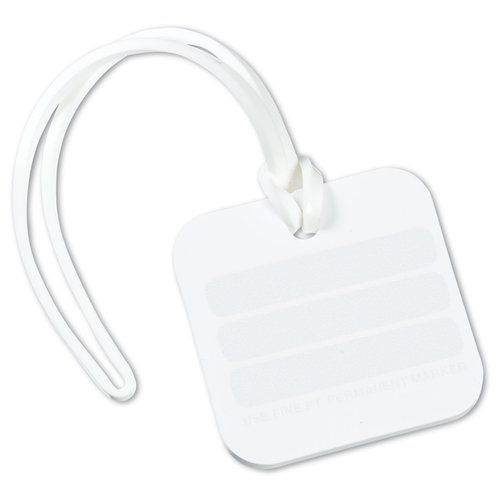 Additional Image 1 - a white square tag with a string