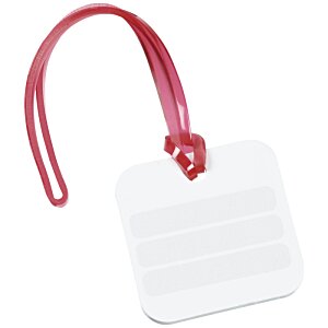 Additional Image 1 - a white tag with a red strap