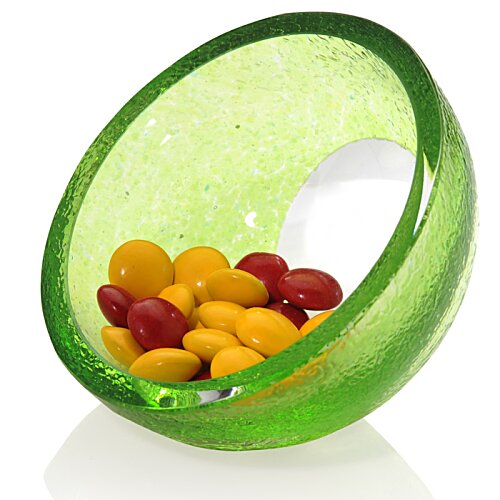 Additional Image 1 - a green bowl with a green rim filled with candy