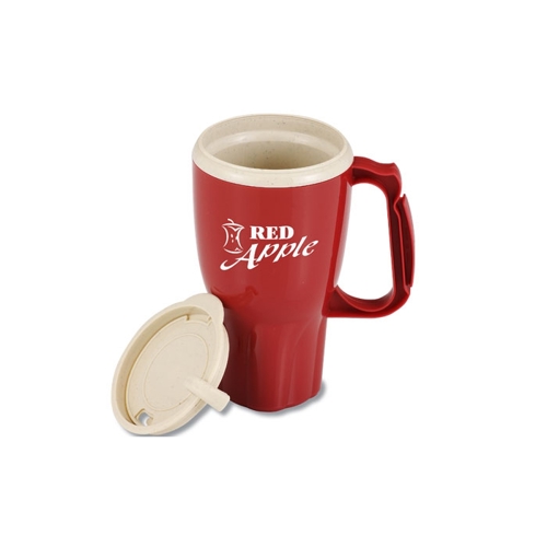 Additional Image 2 - a red coffee mug with a lid
