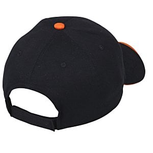 Additional Image 1 - a black hat with orange patch