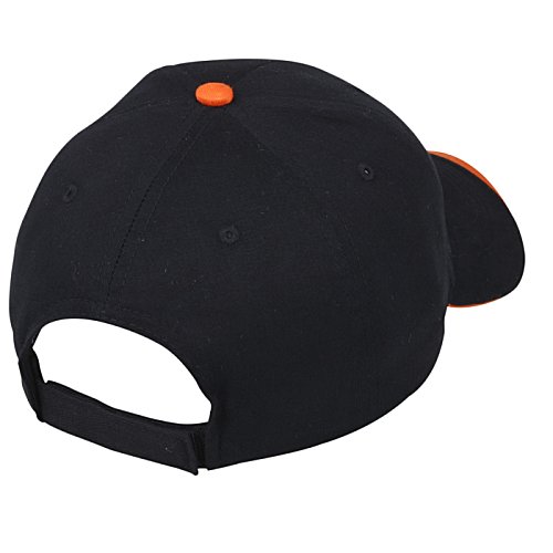 Additional Image 1 - a black hat with orange patch