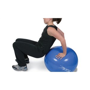 Additional Image 2 - a person in black doing exercise on a blue ball
