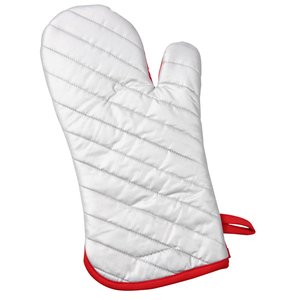 Additional Image 2 - a white and red oven glove