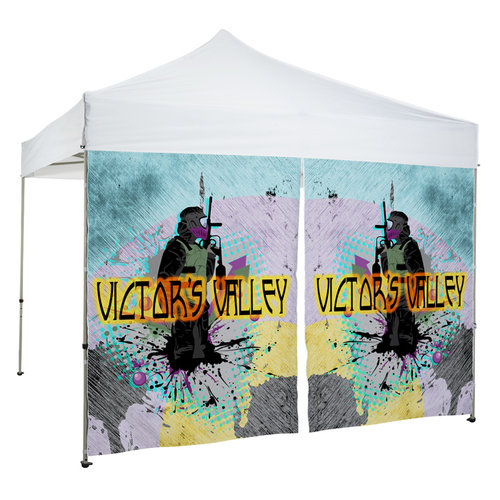 Additional Image 2 - a white tent with a colorful design