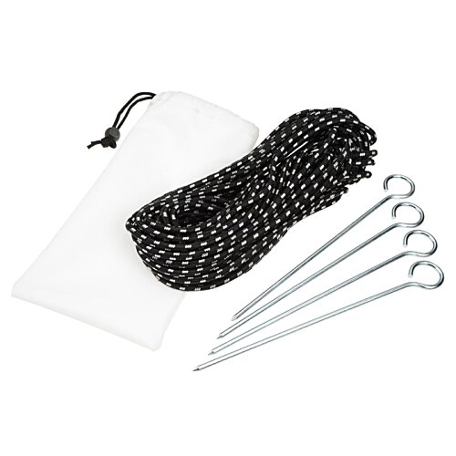 Additional Image 1 - a black wire and a white bag with silver pins