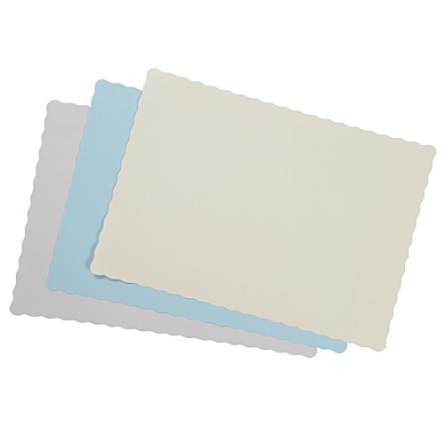 Additional Image 1 - a stack of white and blue paper