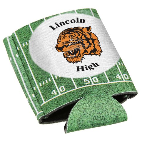 Additional Image 1 - a green can cooler with a picture of a dog
