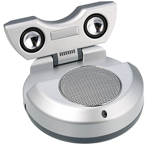 Additional Image 4 - a silver speaker with two speakers