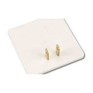 Additional Image 2 - a white square with two gold pins