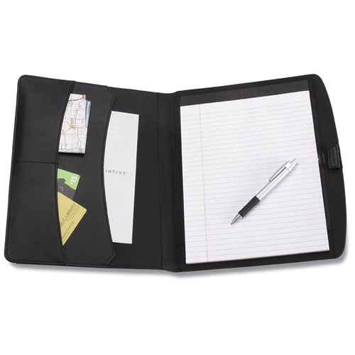 Additional Image 1 - a black folder with white paper and pen