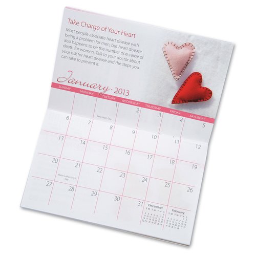 Additional Image 2 - a calendar with a heart on it