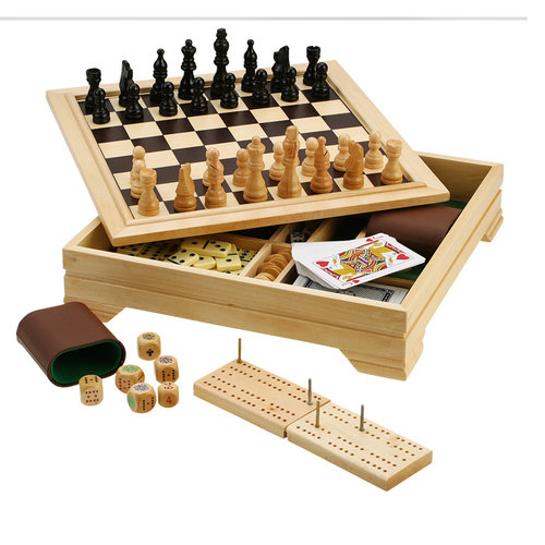 Additional Image 5 - a wooden chess board with pieces