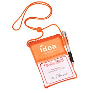 Additional Image 2 - an orange badge with a red strap