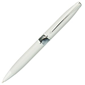 Additional Image 2 - a white pen with a silver handle
